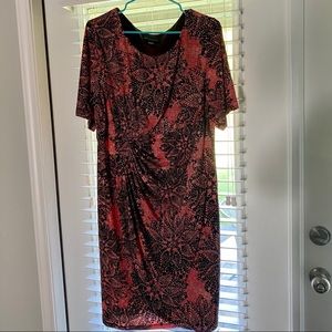 Pink & Black Print Dress